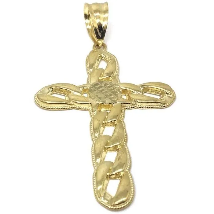 10K Yellow Gold Cross Pendant | GCP_006