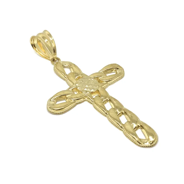 10K Yellow Gold Cross Pendant | GCP_006