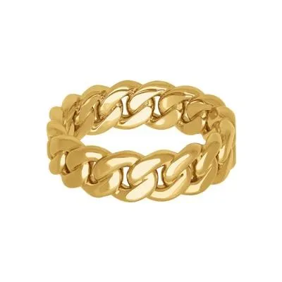 14k Yellow Gold 7MM Cuban Link Men's Band, Size 10.0