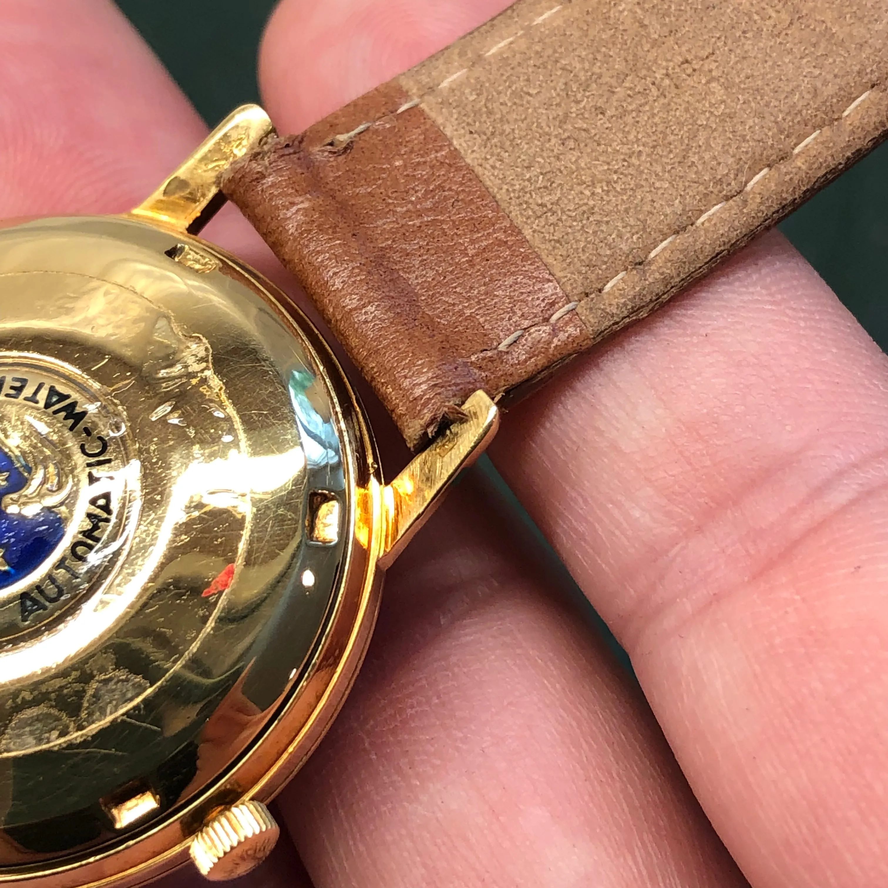 1950s Longines Conquest 9025 18K Yellow Gold Automatic Wristwatch