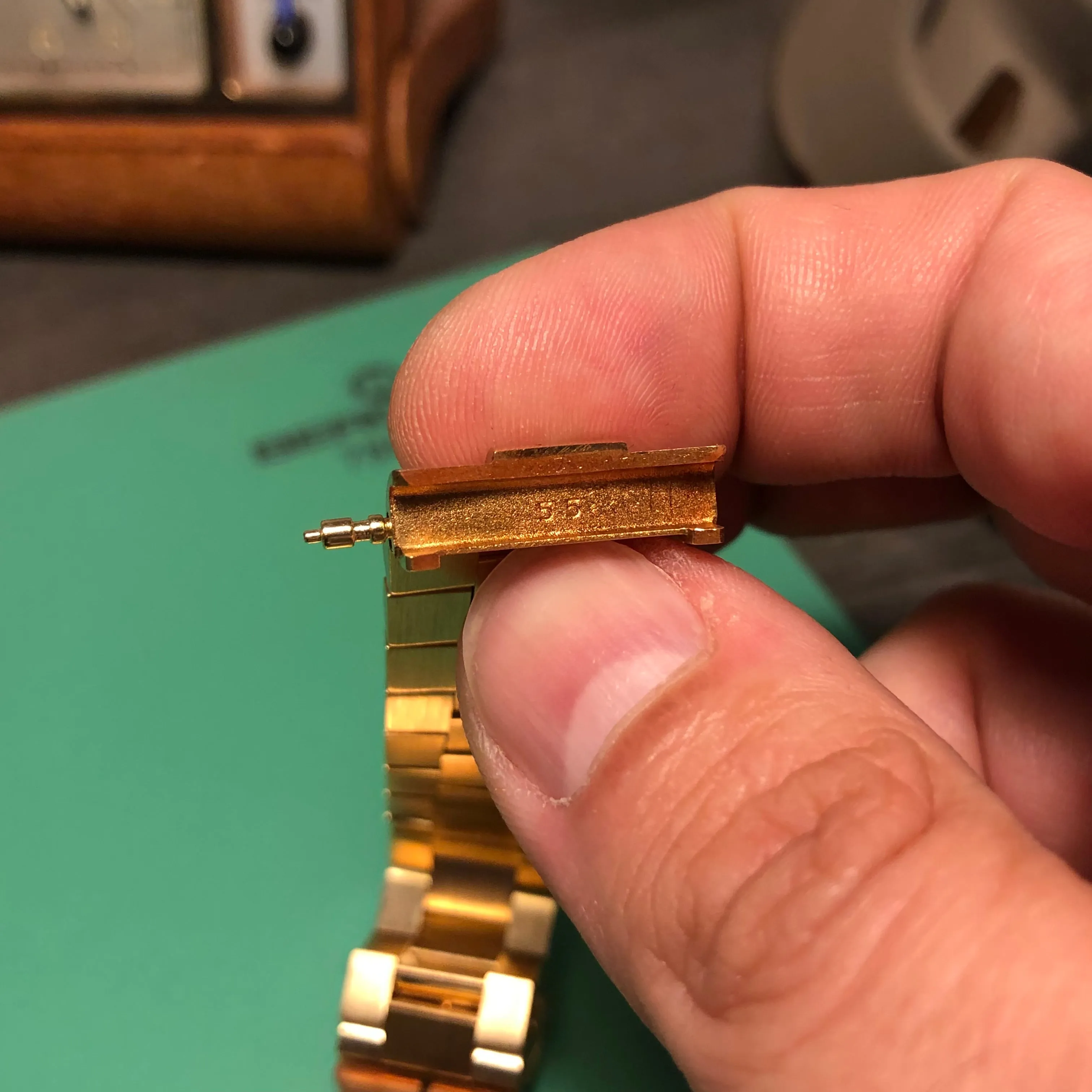 1985 Rolex President 18038 Day Date Yellow Gold Champagne Wristwatch with Papers