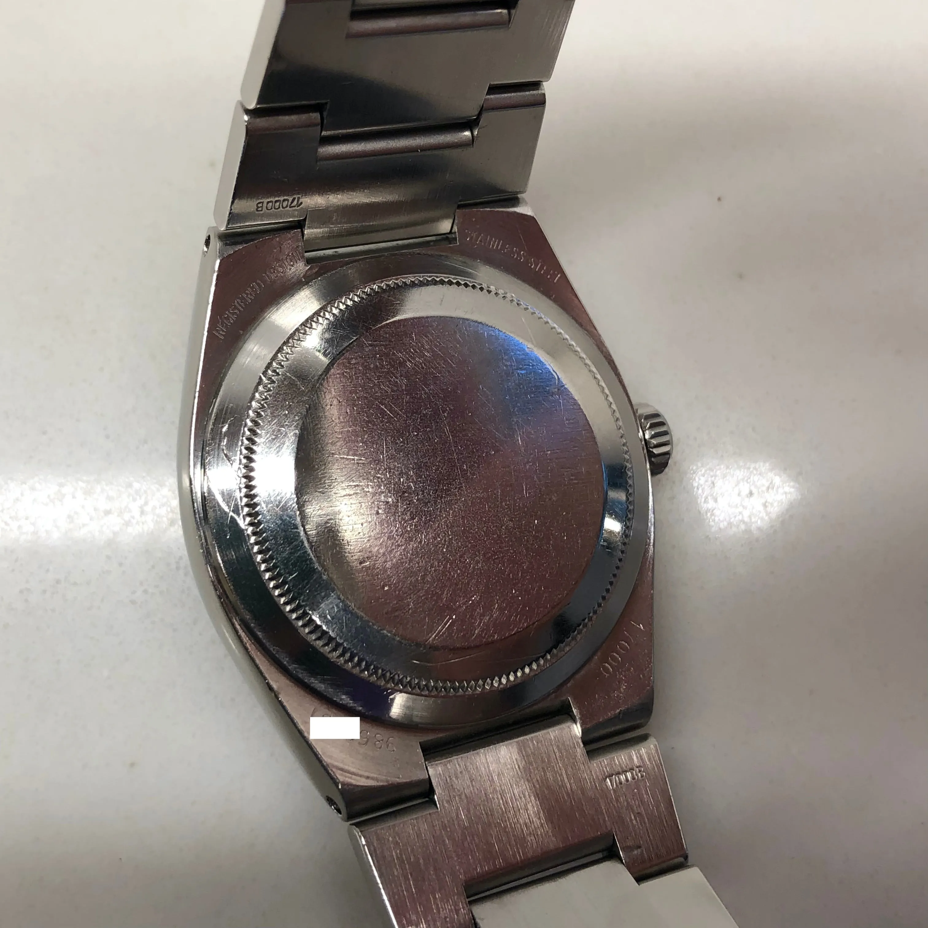1987 Rolex Datejust Oysterquartz 17000 Tropical Purple Dial Steel Wristwatch