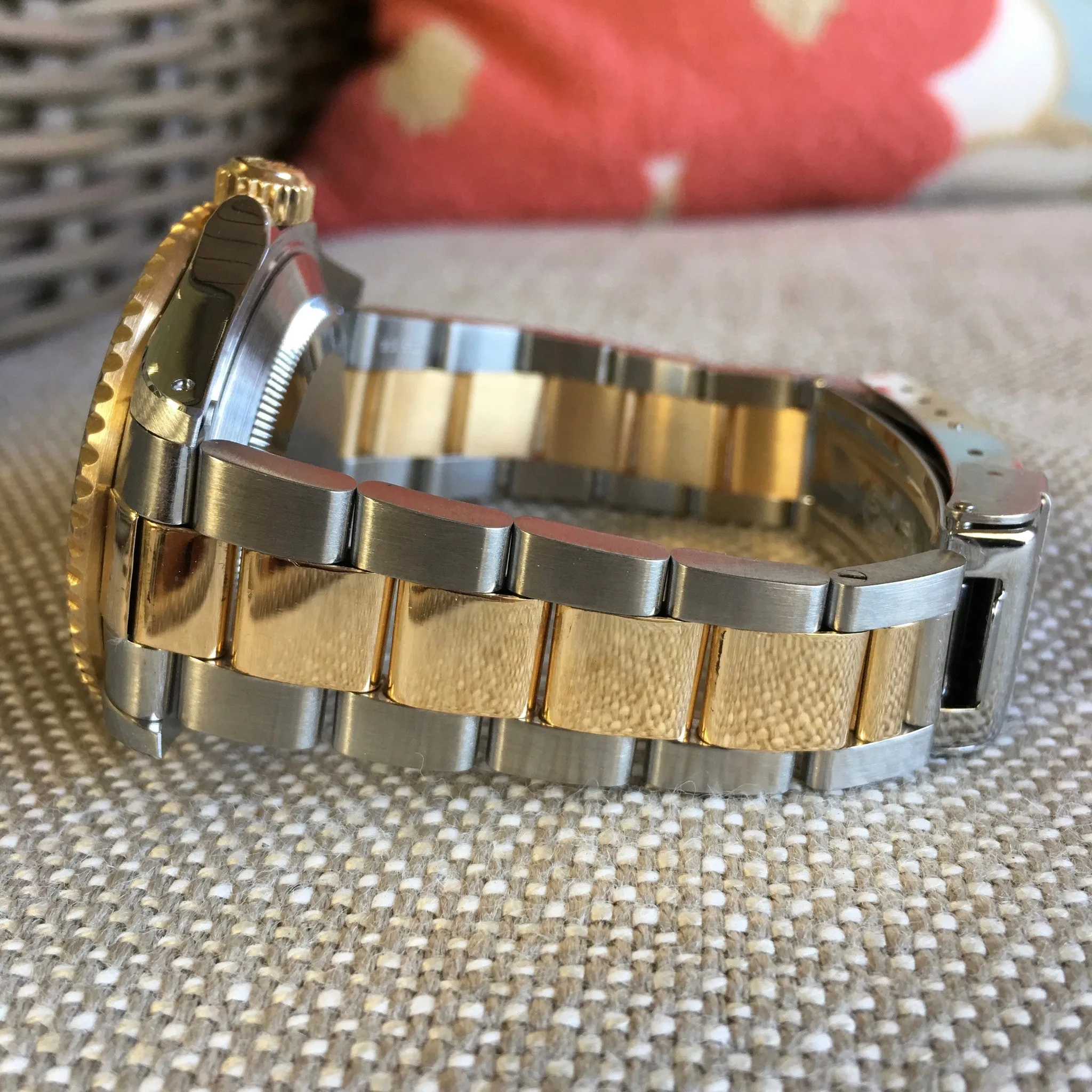 1993 Rolex Submariner 16613 Two Tone Purple Color Change Steel 18K Gold "S" Serial Wristwatch