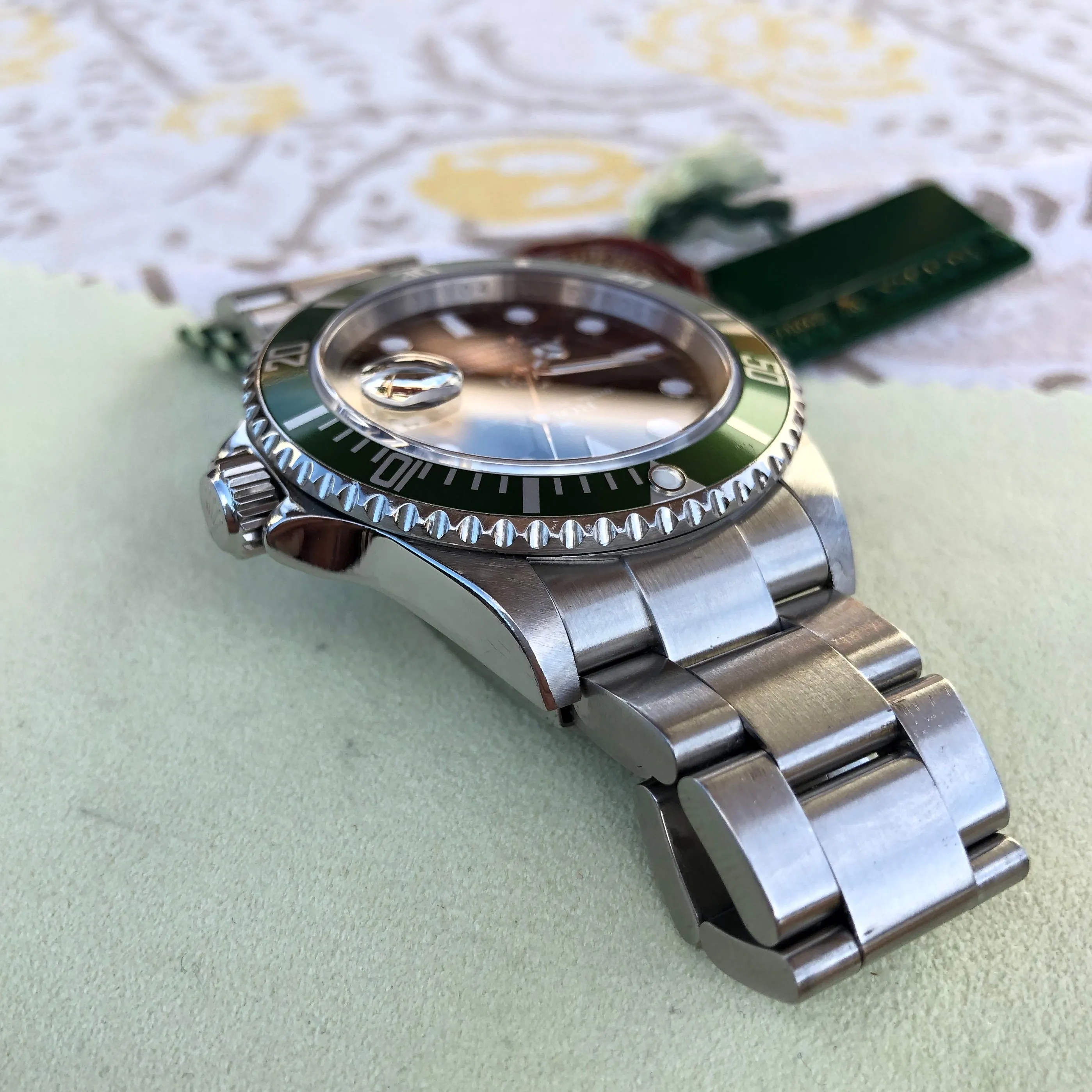2008 Rolex Submariner Date 16610LV 50th Anniversary Kermit Steel Full Set Box Papers Rehault