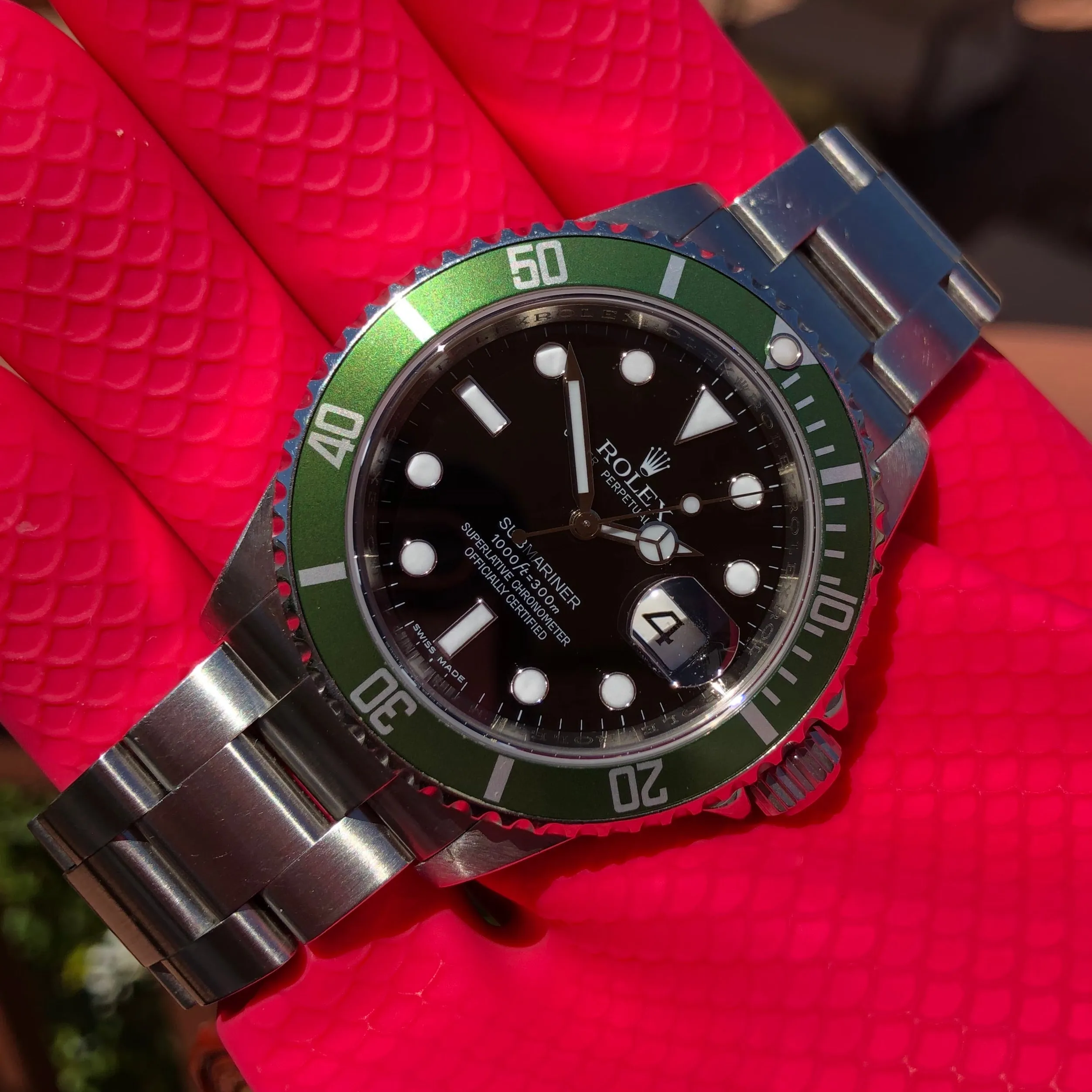2008 Rolex Submariner Date 16610LV 50th Anniversary Kermit Steel Full Set Box Papers Rehault