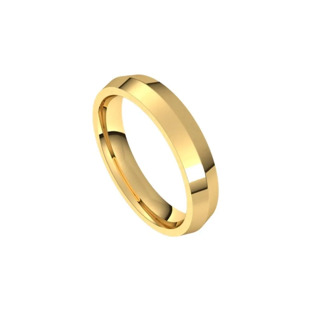 4 mm wide Knife Edge Comfort Fit Men's Wedding Band