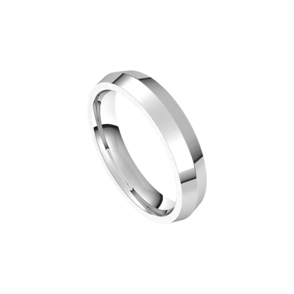 4 mm wide Knife Edge Comfort Fit Men's Wedding Band