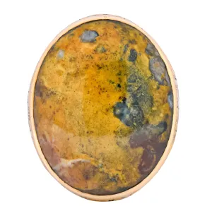 Allsopp Bros. Art Nouveau Jasper Cabochon 14 Karat Gold Ring