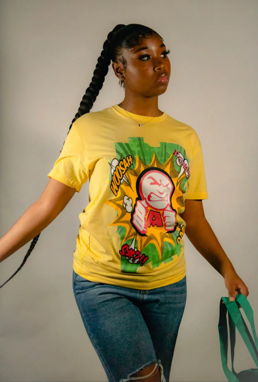 Anger Management Collections Comic-Iconic t-shirt, yellow