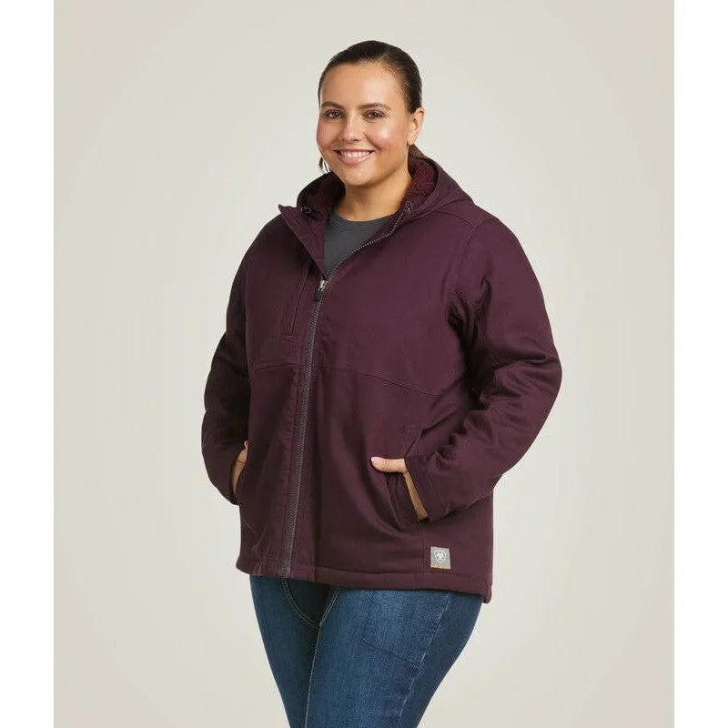 Ariat Women's Rebar DuraCanvas Insulated Work Jacket Plum - 10037589
