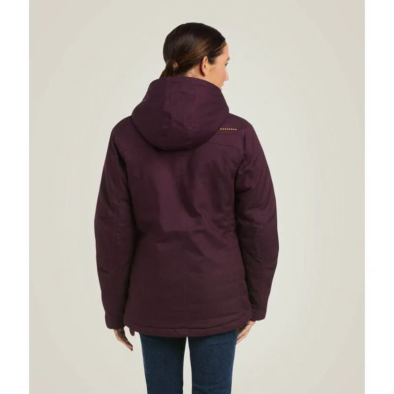 Ariat Women's Rebar DuraCanvas Insulated Work Jacket Plum - 10037589