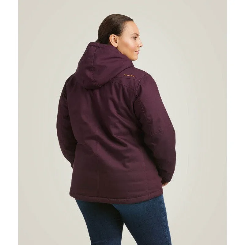 Ariat Women's Rebar DuraCanvas Insulated Work Jacket Plum - 10037589