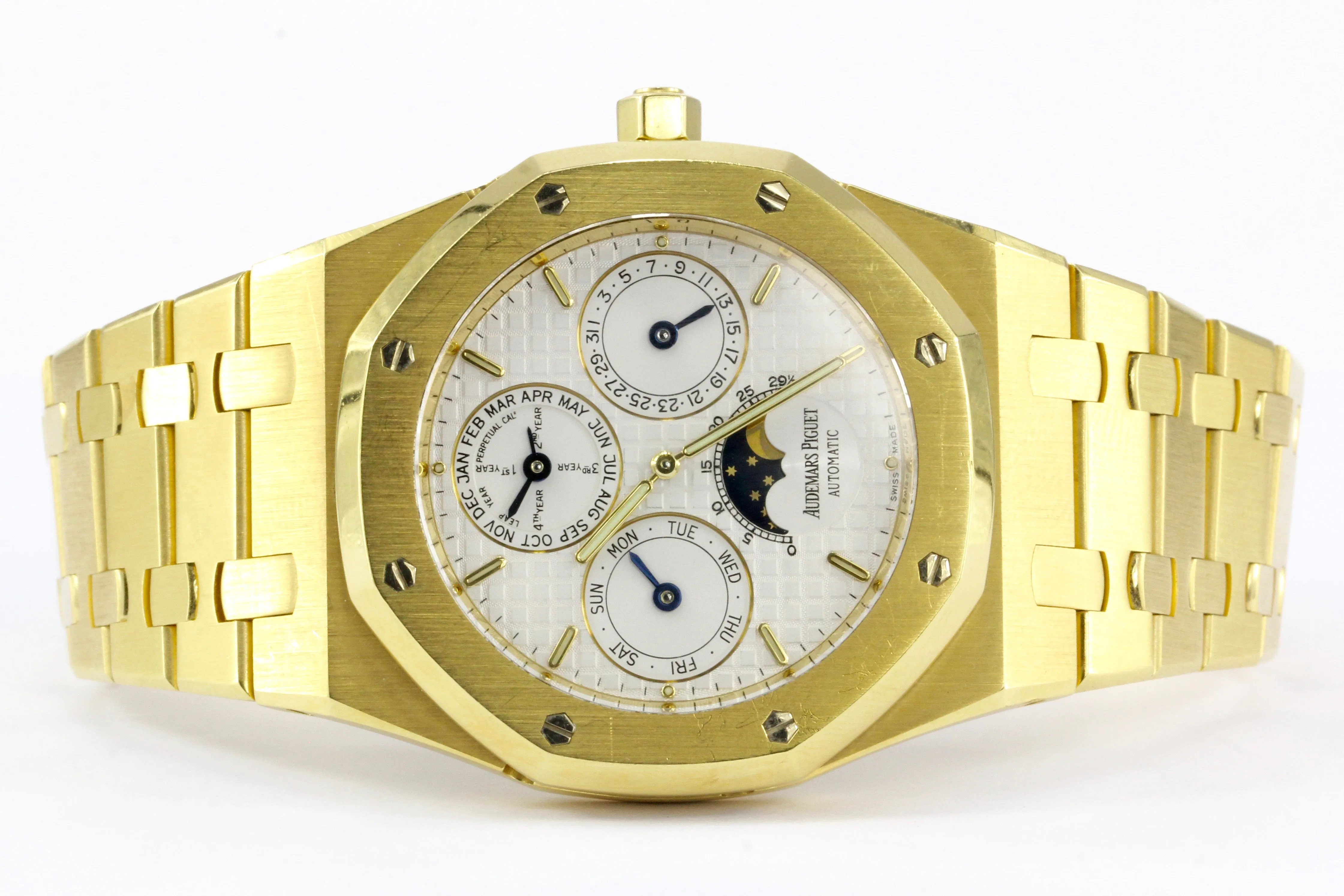 Audemars Piguet 18k Yellow Gold Royal Oak Moonphase Men's Watch 25820BA.OO.0944BA.02