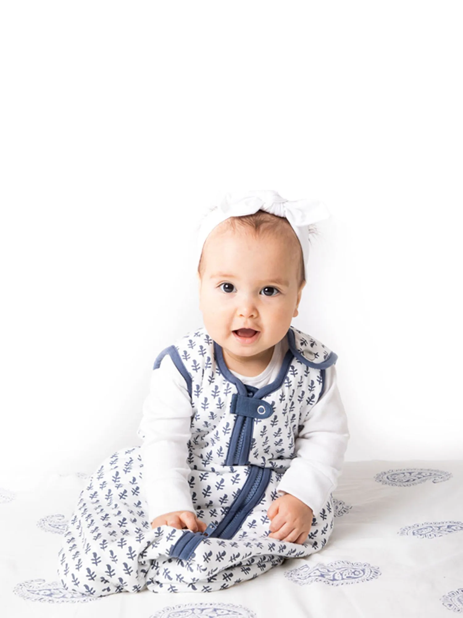 Baby Sleeping Bag Fort Blue Print - TOG 2.2 (Quilted)