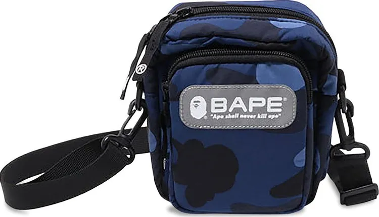 BAPE Color Camo Mini Shoulder Bag Navy, blue