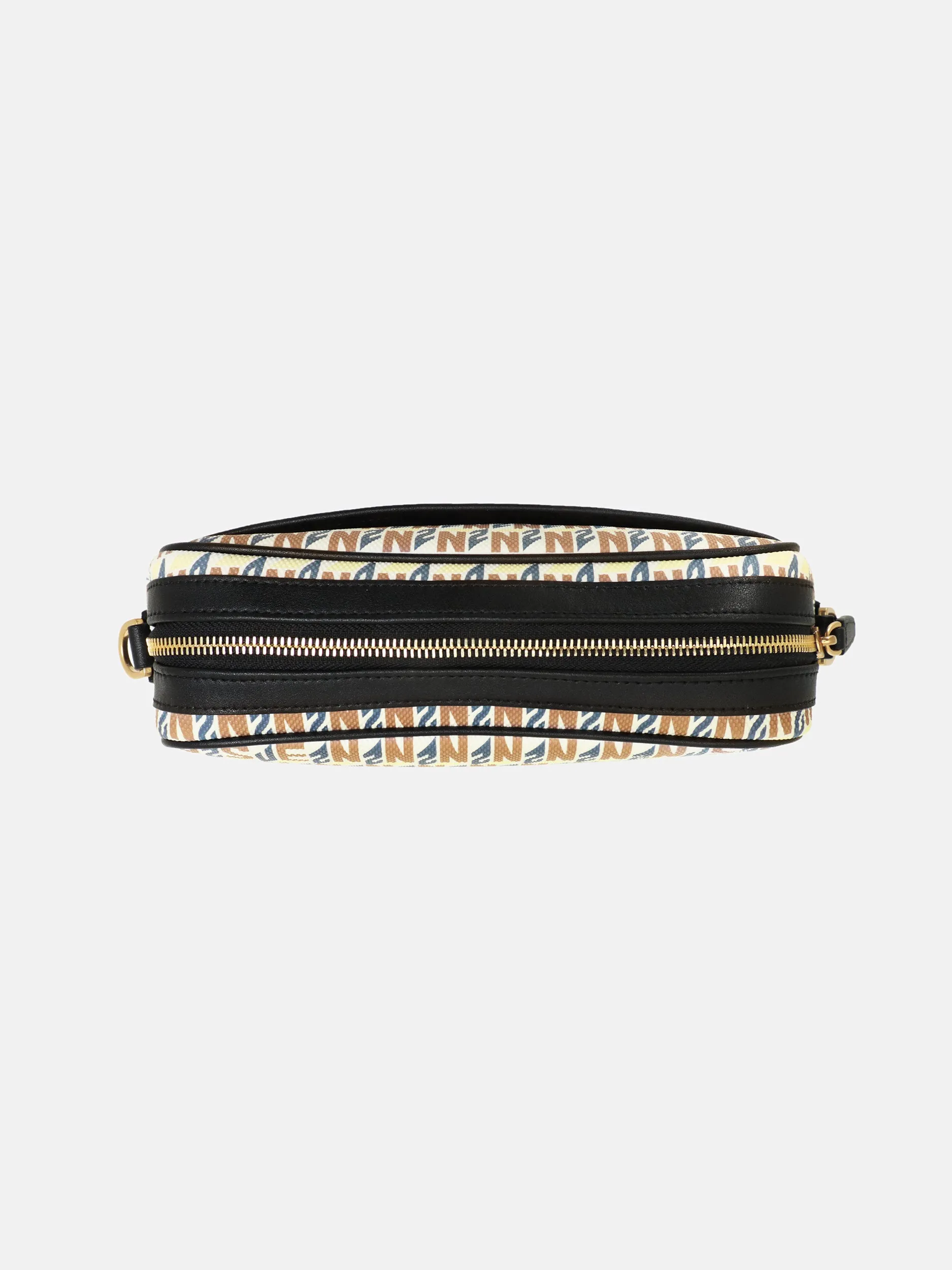 Brand Cross Body Monogram Bag - Apricot