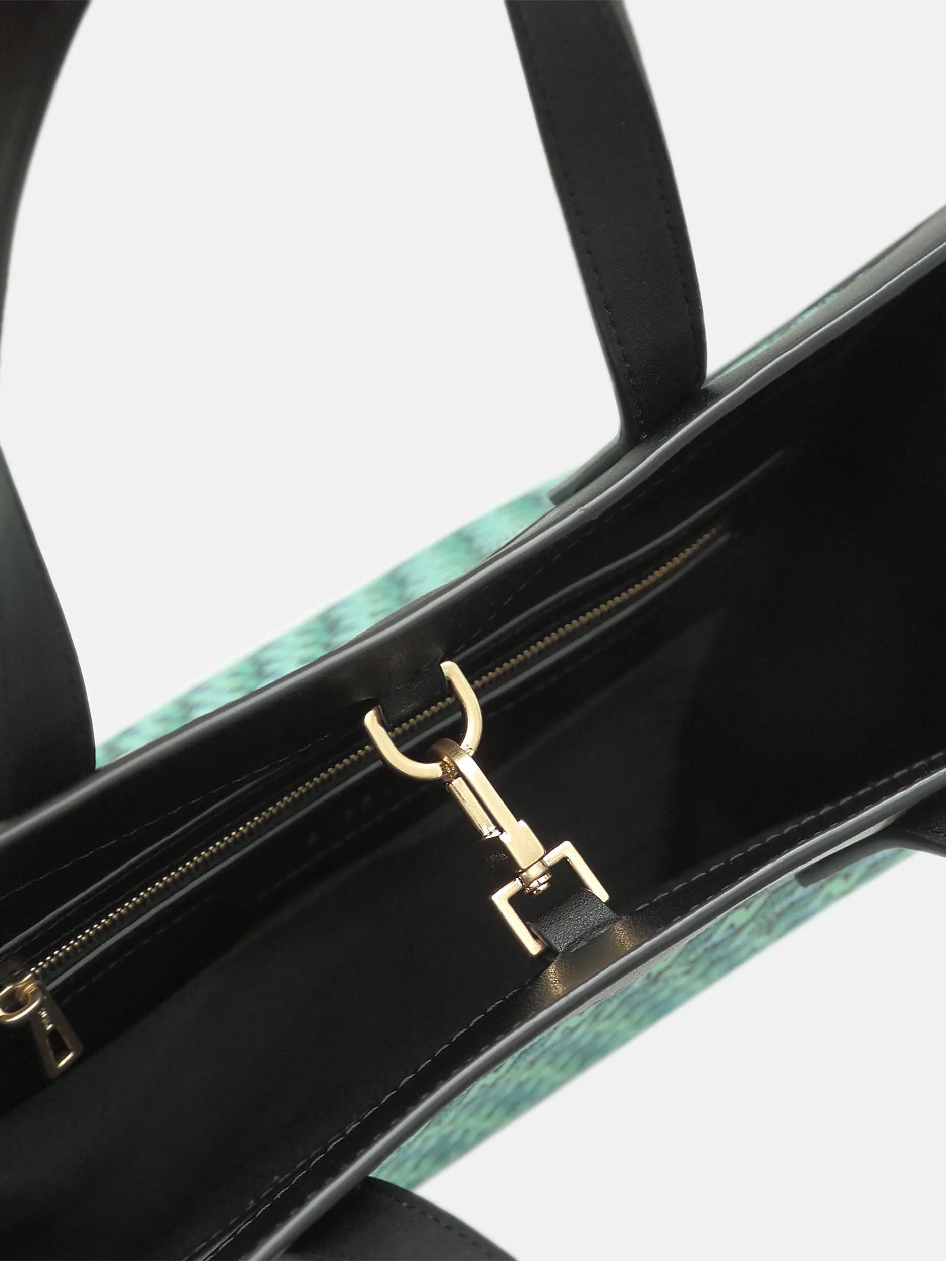 Brand Large Monogram Printed  Lnclined Shoulder Bag - Green