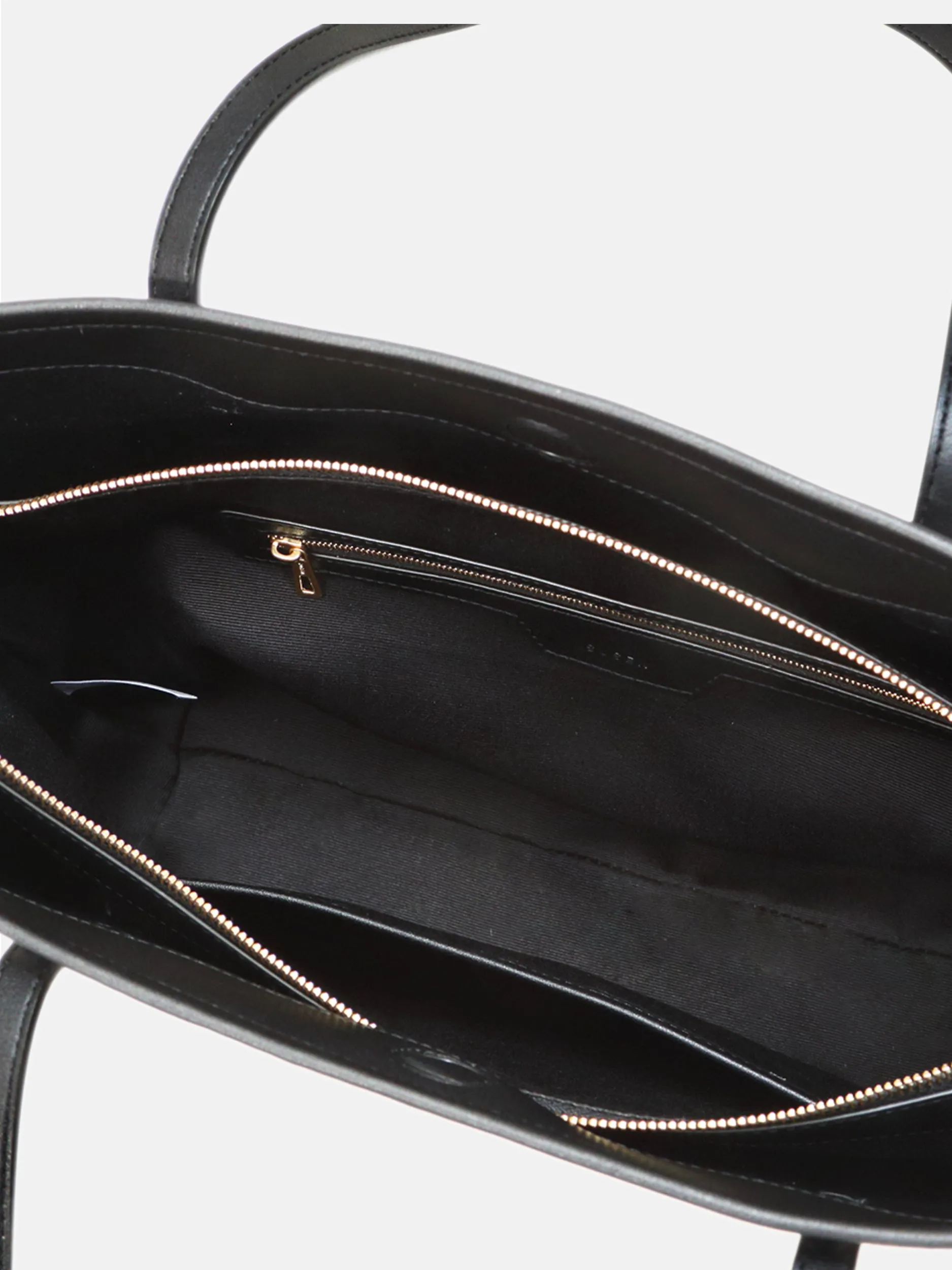 Brand Large Monogram Printed Tote Bag - Black