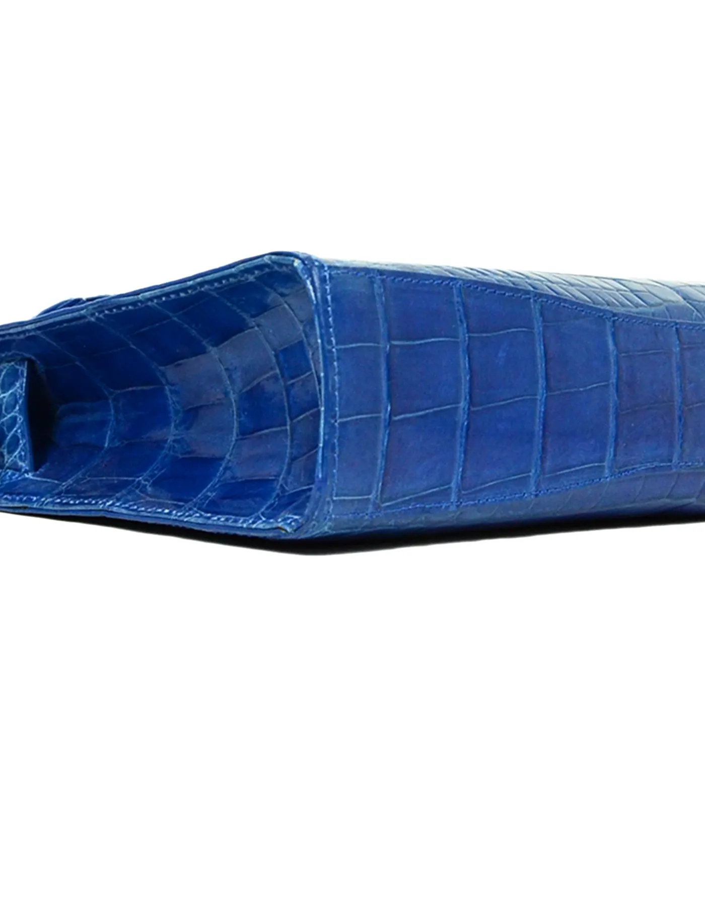 Cape Cobra Nile Crocodile Royal Blue Clutch/Shoulder Bag