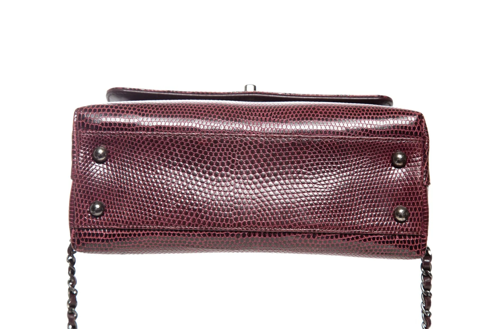 Chanel 2015/16 Purple Lizard Coco Handle Handbag