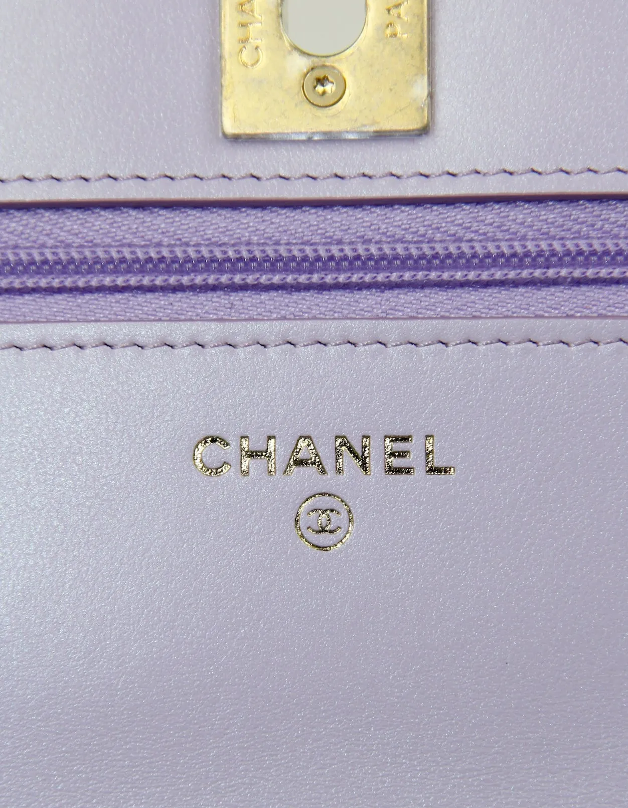 Chanel '24C Metallic Ombre Leather Wallet On Chain