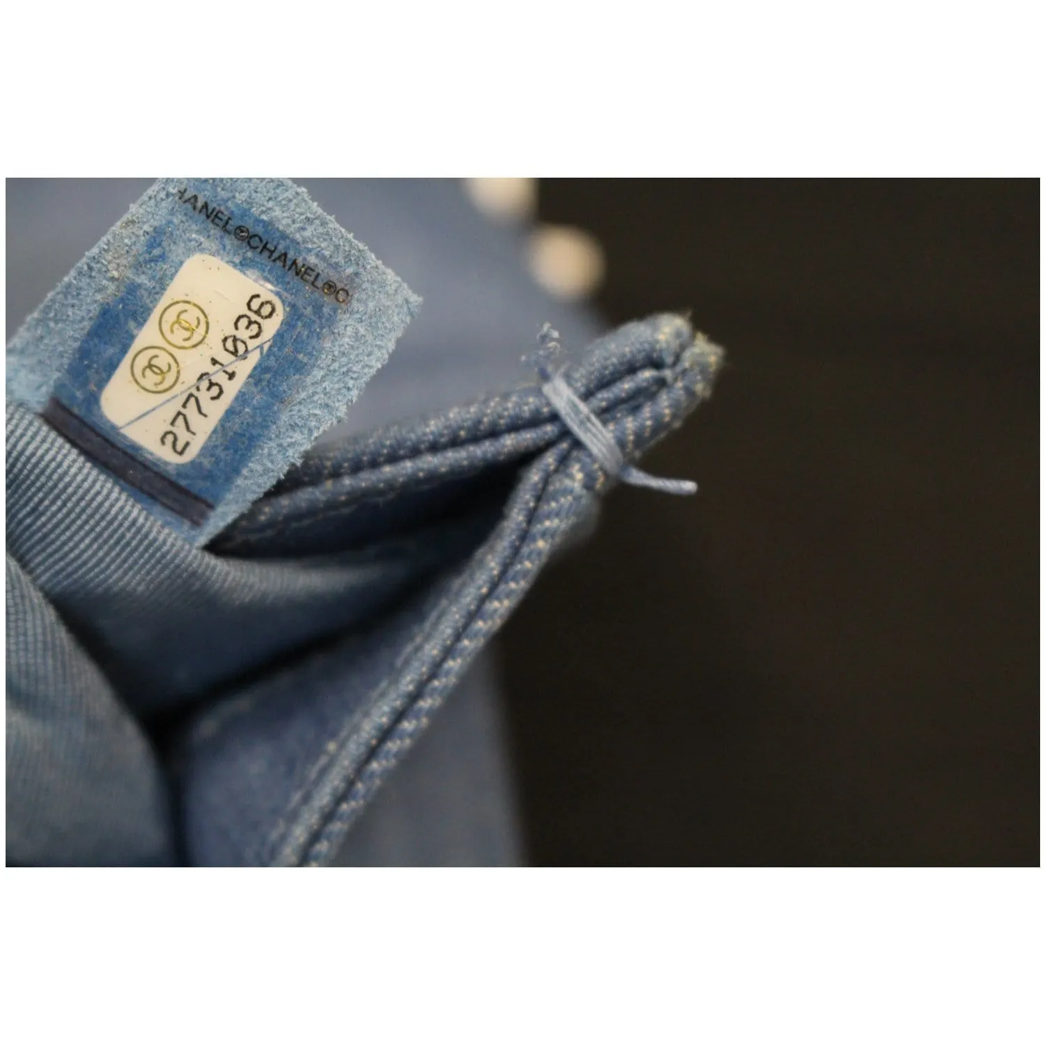 CHANEL Boy The 27th Mini Denim Shoulder Bag Blue