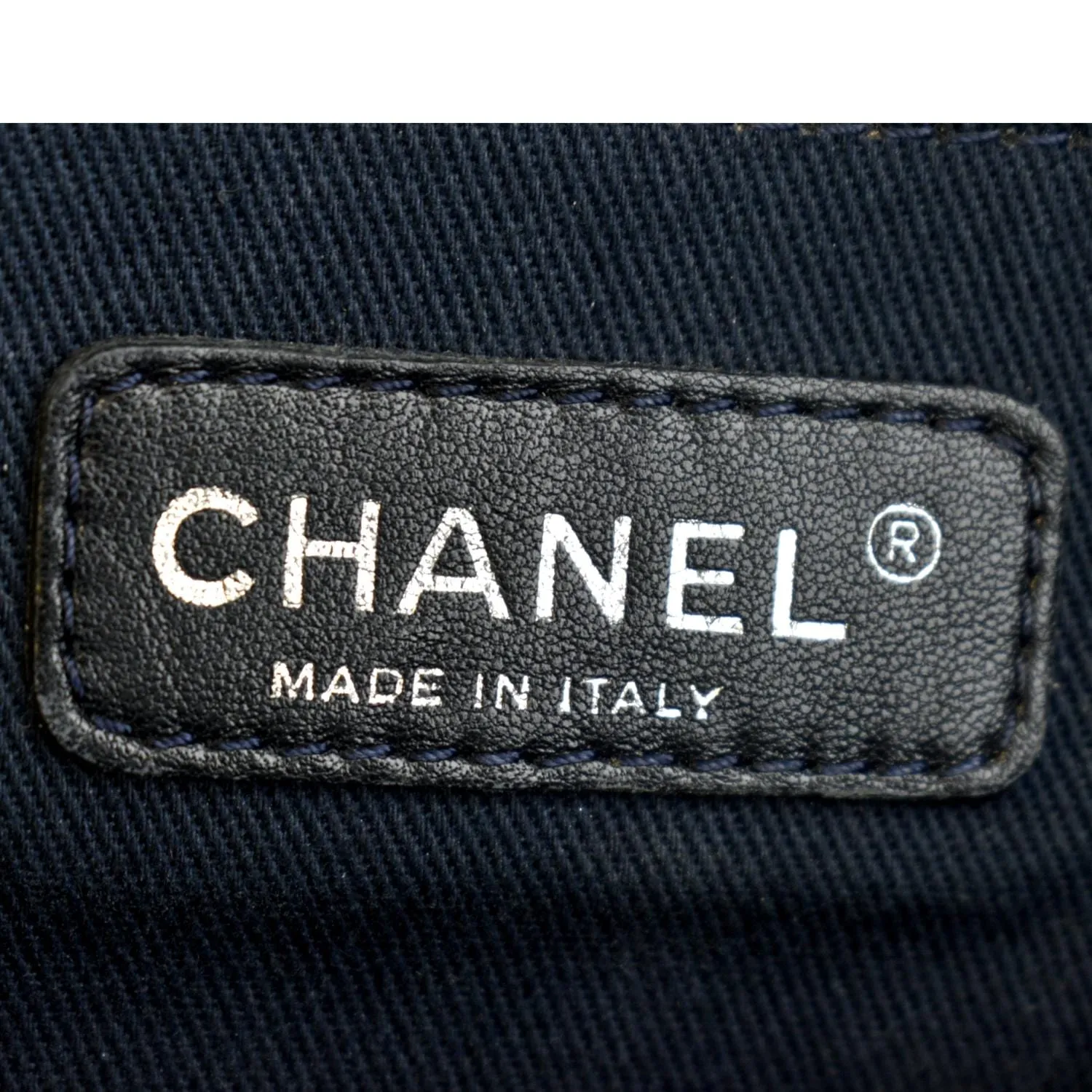 CHANEL Deauville Medium Bowling Denim Shoulder Bag Blue