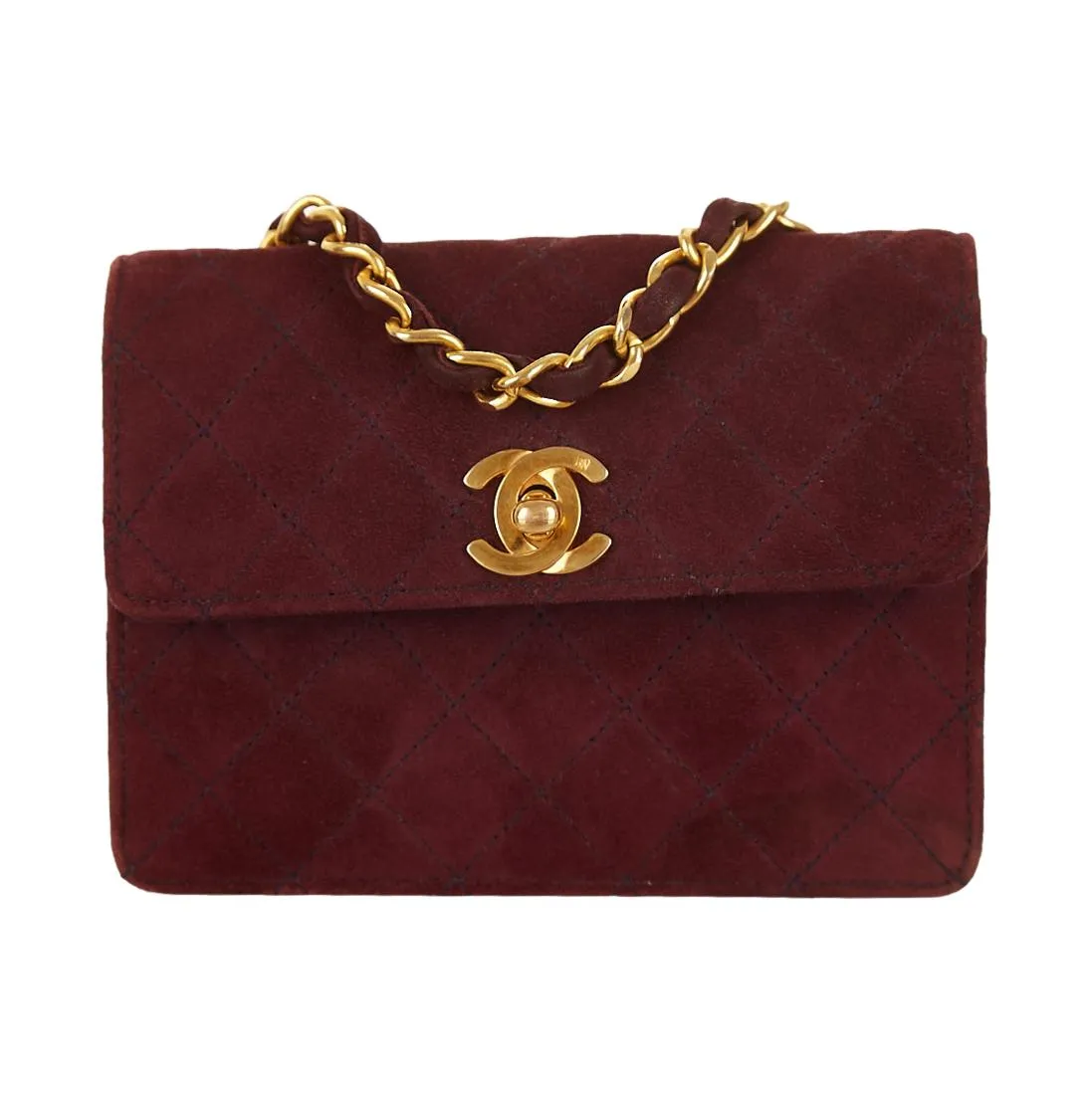 Chanel Plum Mini Chain Shoulder Bag