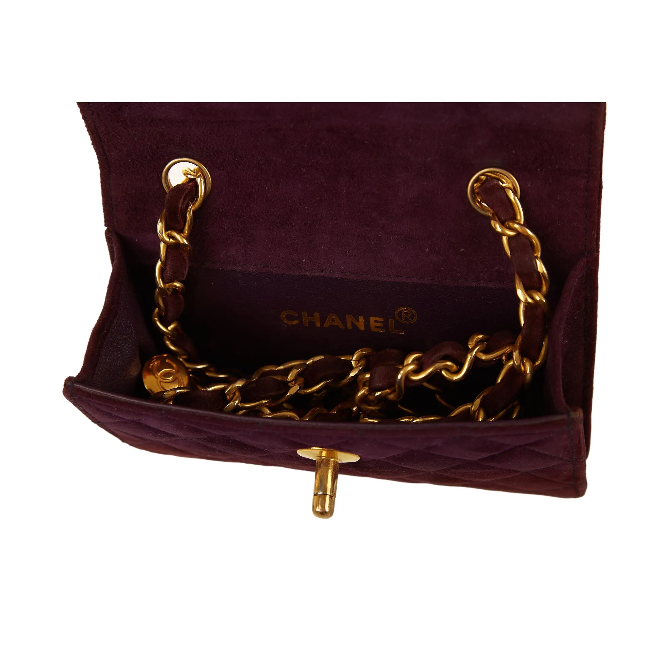 Chanel Plum Mini Chain Shoulder Bag