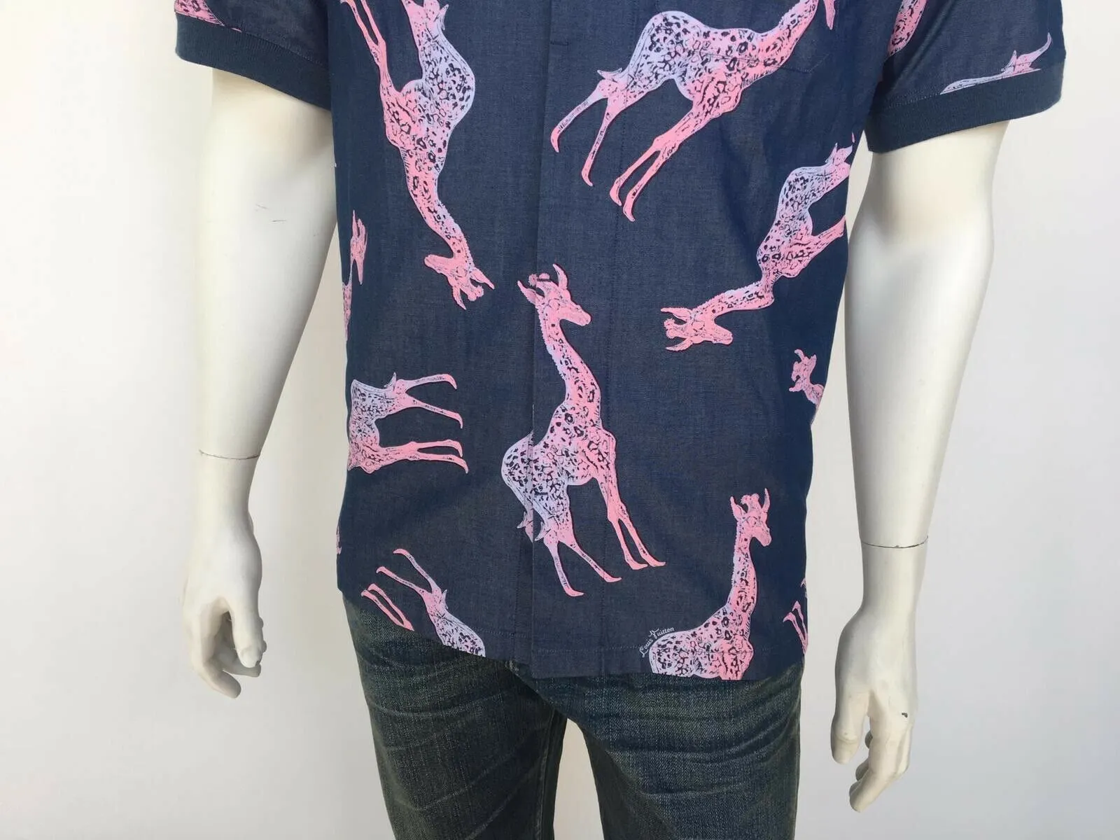 Chapman Giraffe Knit Collar Shirt