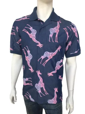 Chapman Giraffe Knit Collar Shirt
