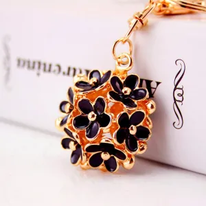 Chic Hollow Out Flower Metal Key Chains