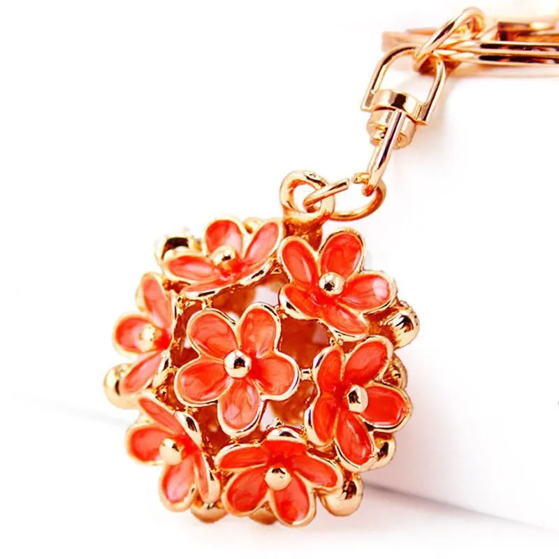 Chic Hollow Out Flower Metal Key Chains