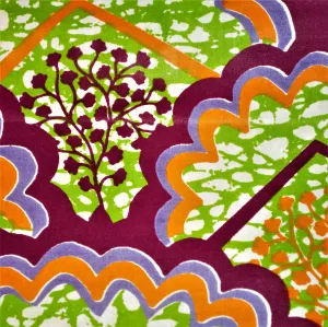 Clam Shell & Floral Purple/Green