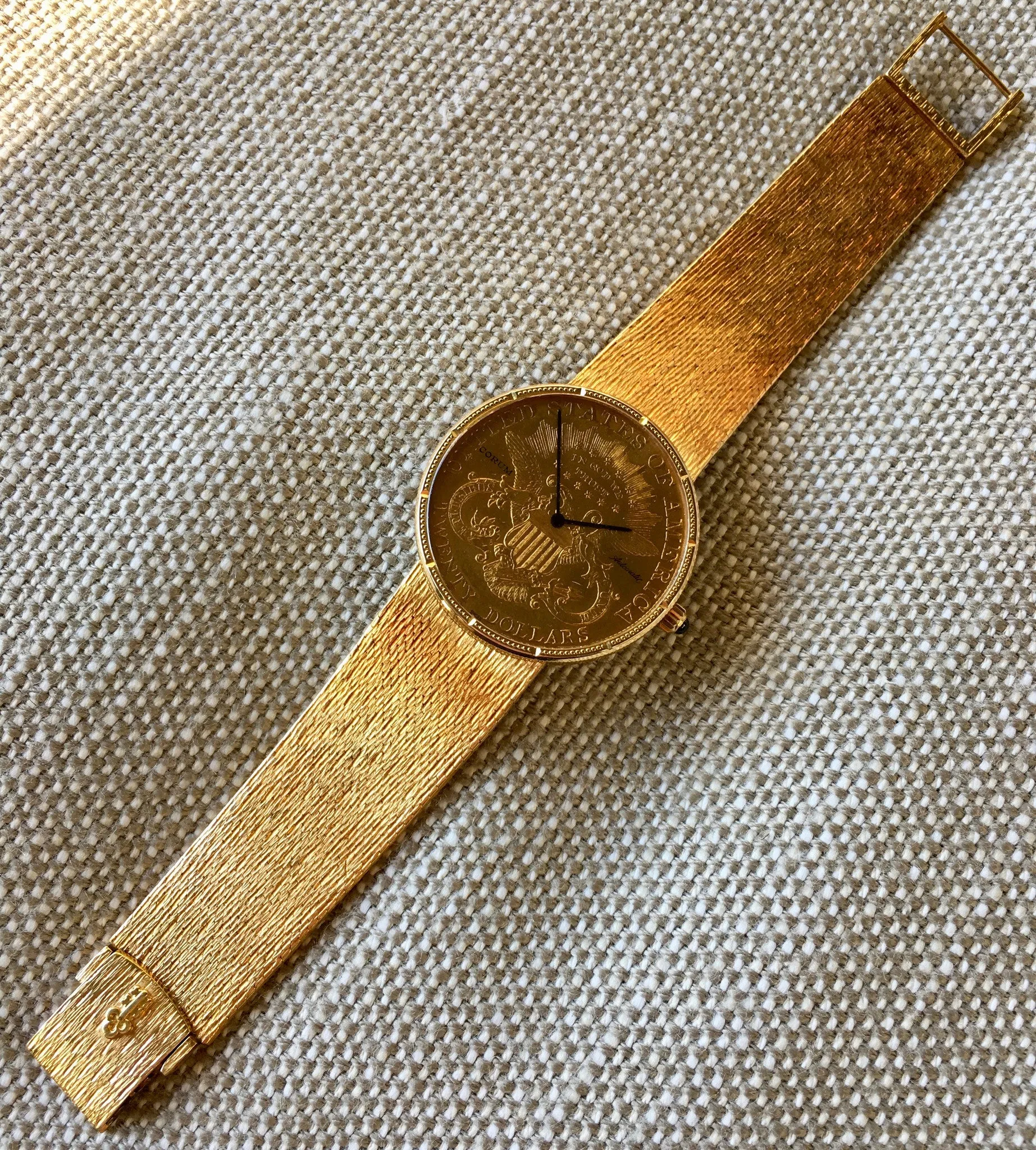 Corum 18K Yellow Gold 1904 Automatic 20 Coin Watch with Gold Bracelet