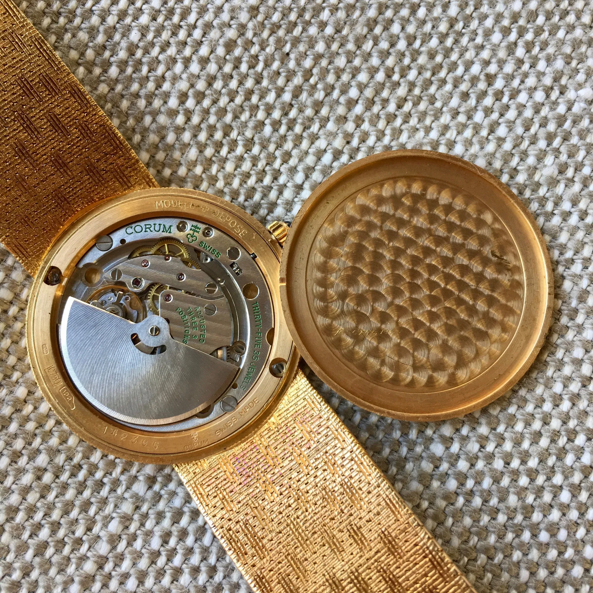 Corum 18K Yellow Gold 1904 Automatic 20 Coin Watch with Gold Bracelet