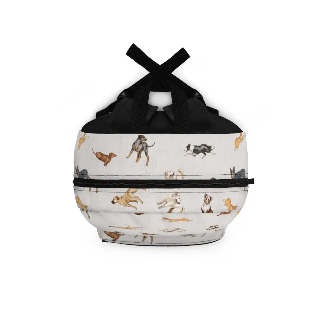 Cow Dogs Backpack in Cream