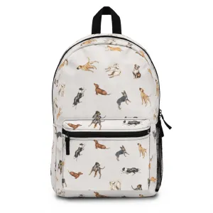 Cow Dogs Backpack in Cream