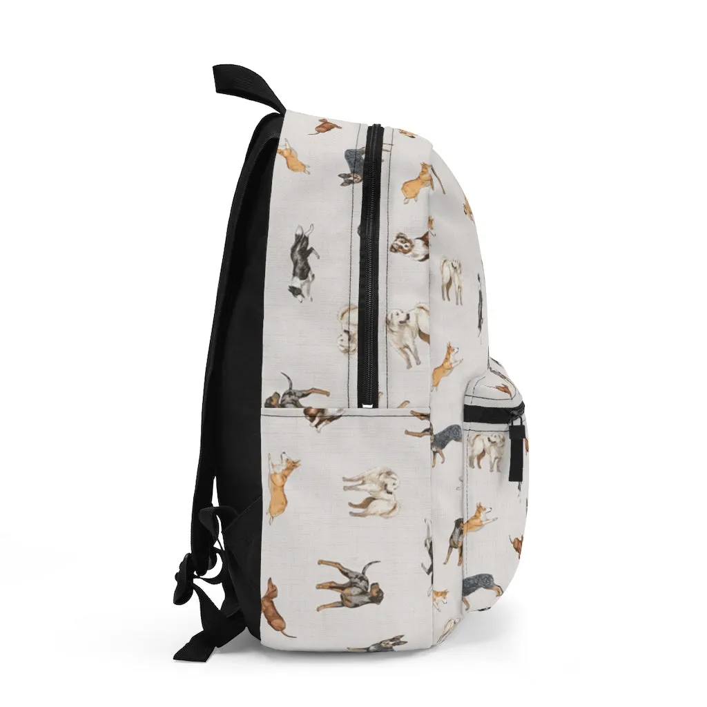 Cow Dogs Backpack in Cream