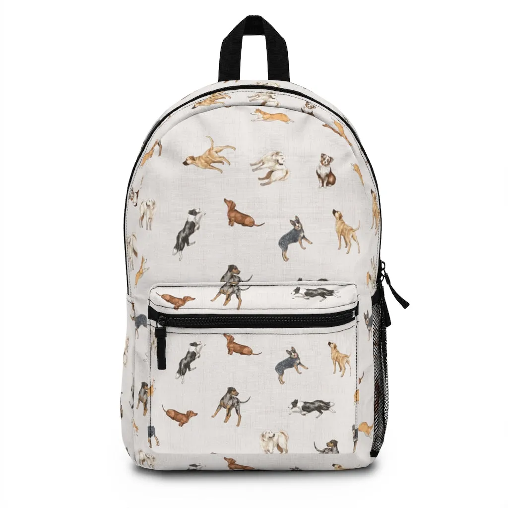 Cow Dogs Backpack in Cream