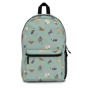 Cow Dogs Backpack in Turquoise