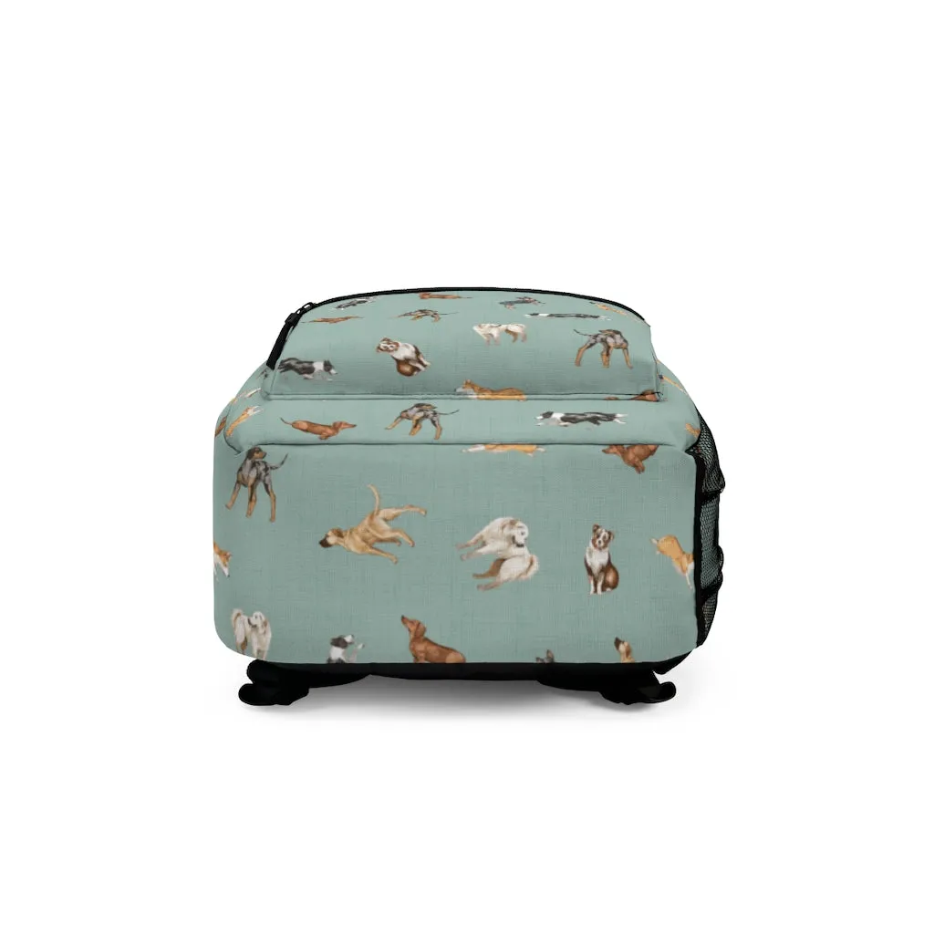 Cow Dogs Backpack in Turquoise