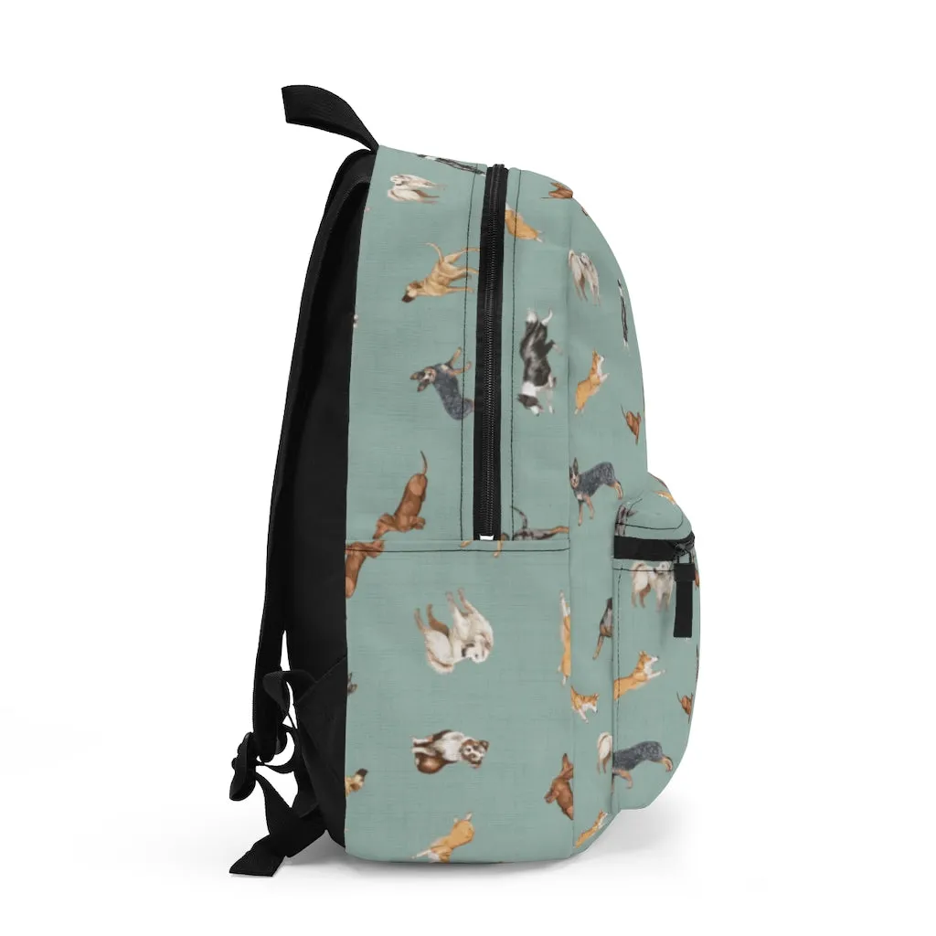 Cow Dogs Backpack in Turquoise