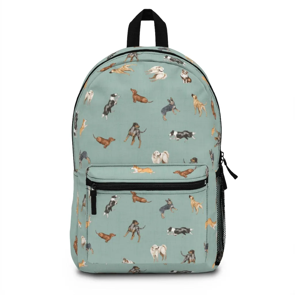 Cow Dogs Backpack in Turquoise