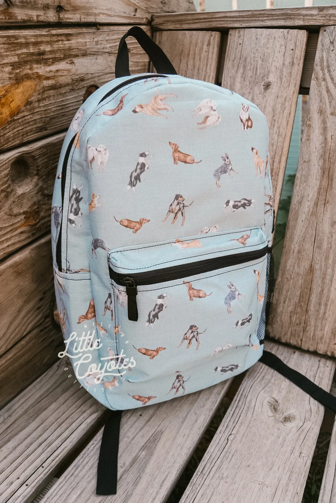 Cow Dogs Backpack in Turquoise