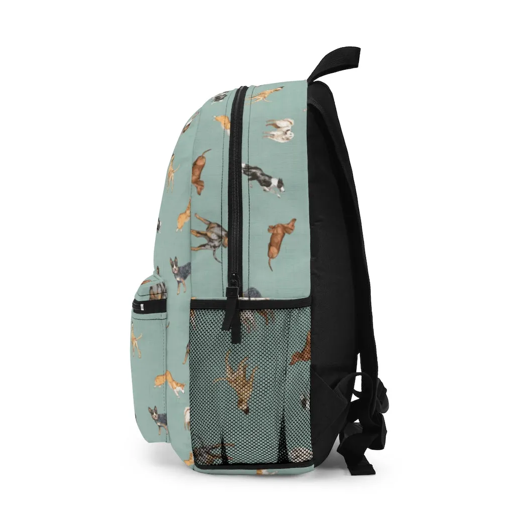 Cow Dogs Backpack in Turquoise