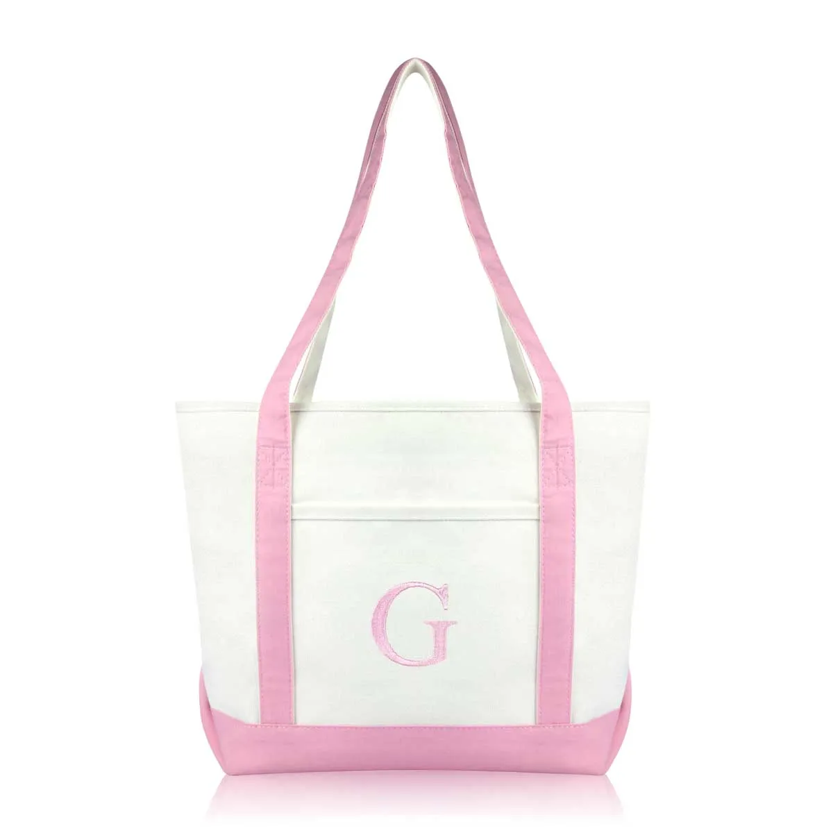 Dalix Medium Personalized Tote Bag Monogrammed Initial Letter - G