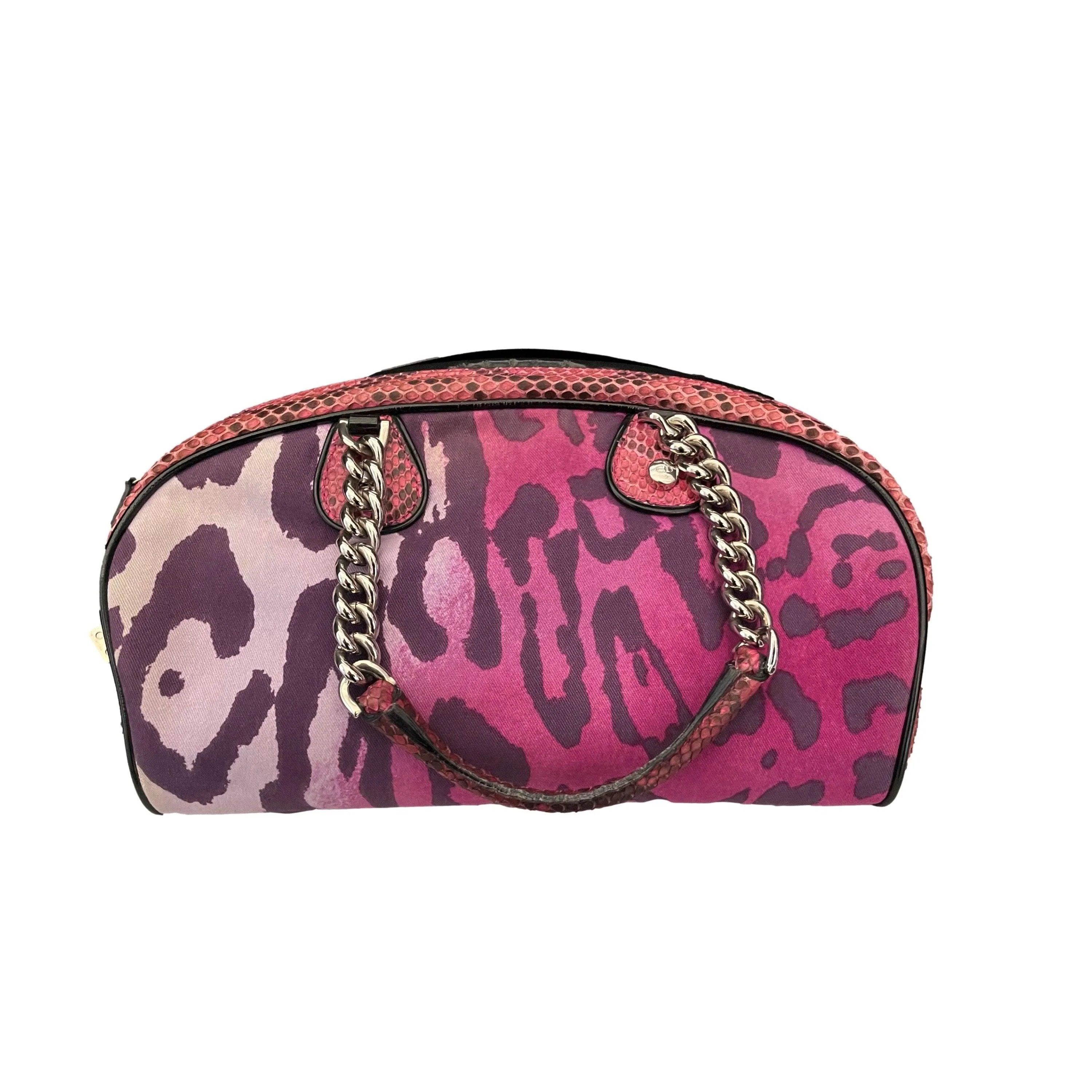 Dior Purple Mixed Media Gamber Shoulder Bag