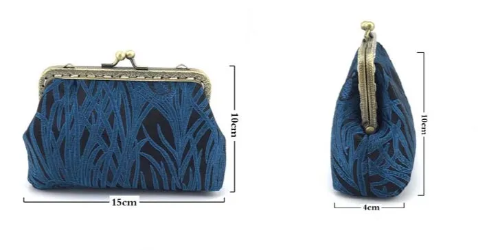 DIY Sewing Kit Set Blue Peacock tail Simulated Silk Fabric Women Bags Series