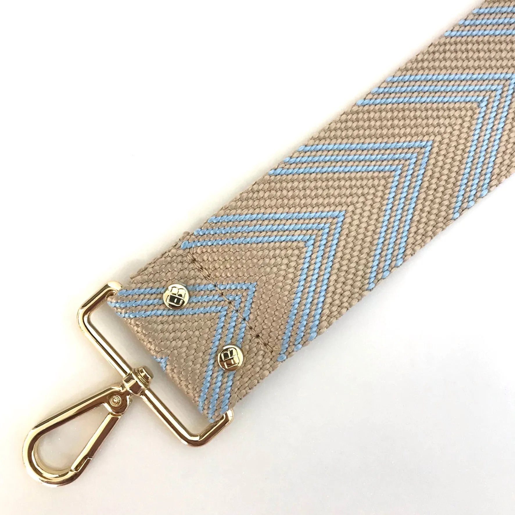 Elie Beaumont Bag Strap - Blue Chevron